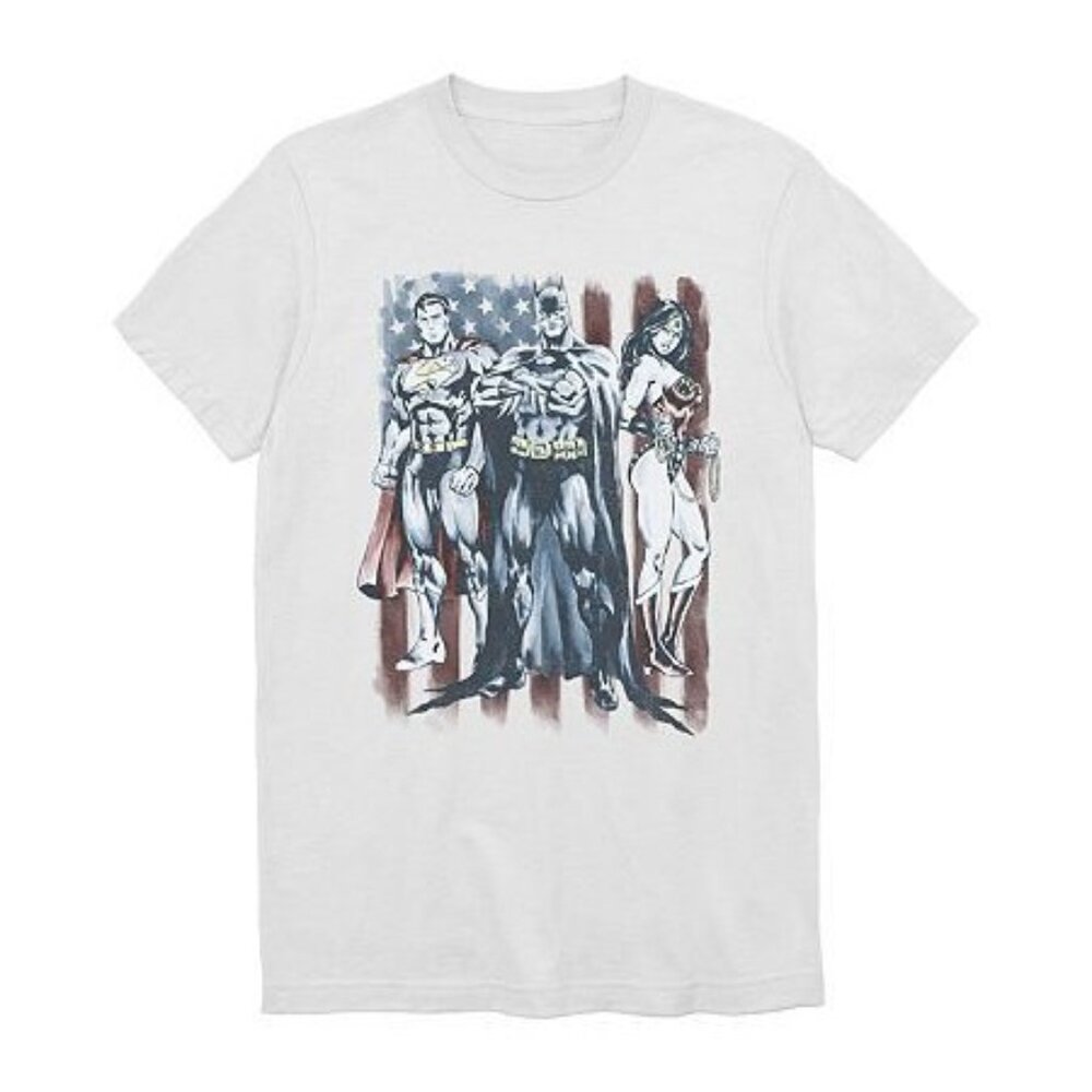NEW Mens XL Short Sleeve Justice League Graphic T-Shirt, MSRP $20